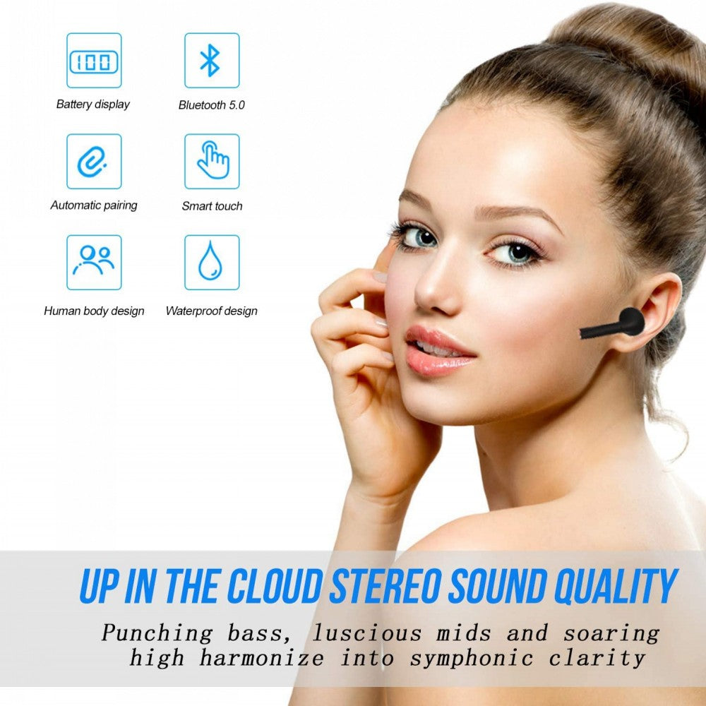 AirPulse™ LED Display Wireless Earbuds – Bluetooth 5.0 Hi-Fi Noise Cancelling Earphones